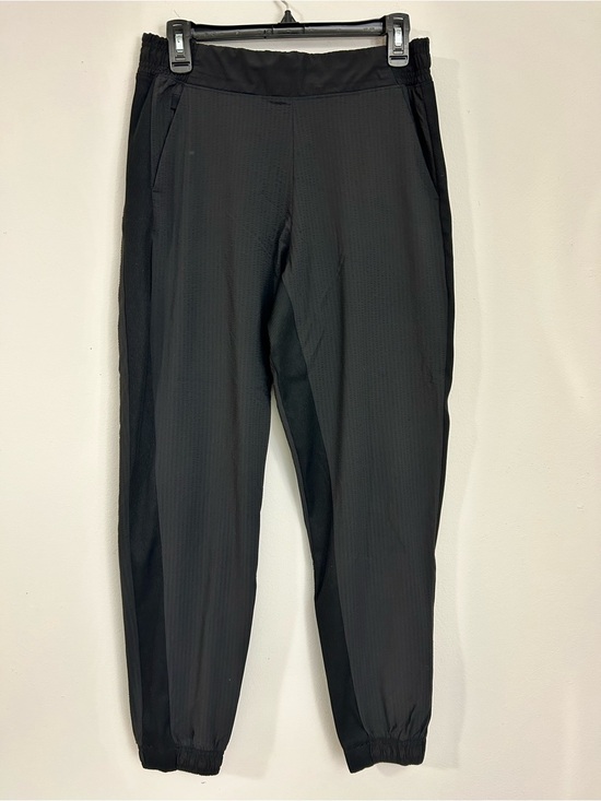 Athleta Pants - Athleta Black Textured Brooklyn Jogger Elastic-Waist & Ankle Pants Size 6